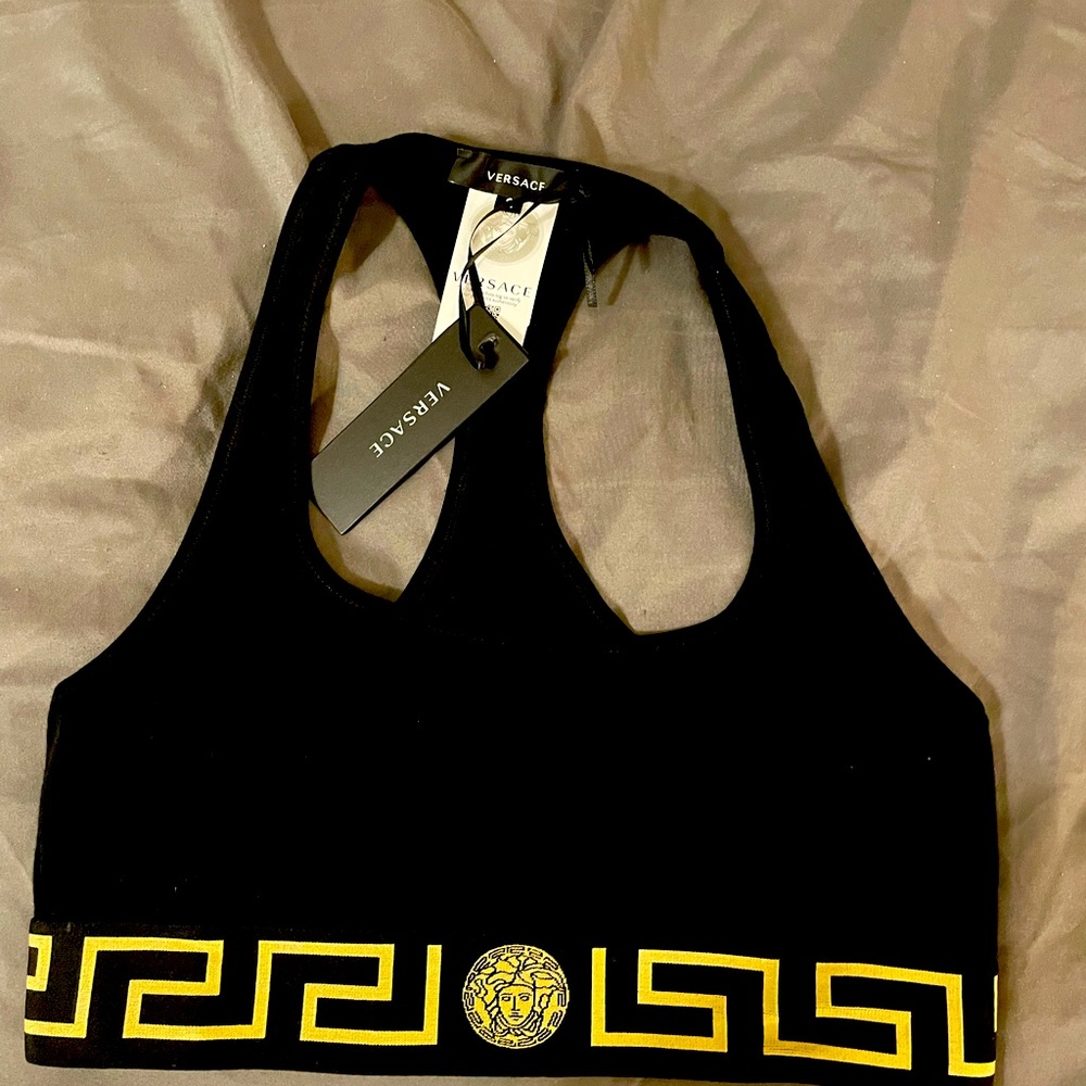 NWT Versace crop top racer back size 2